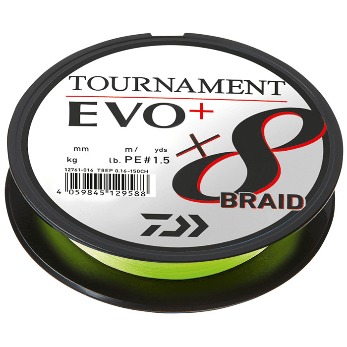 Daiwa Tournament X8 Braid Evo+ 0,18 Mm 15,8 Kg 270 M CH