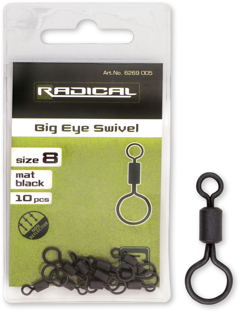 Radical Wirbel Big Öhr Mat Black Non Reflective 10 Stück