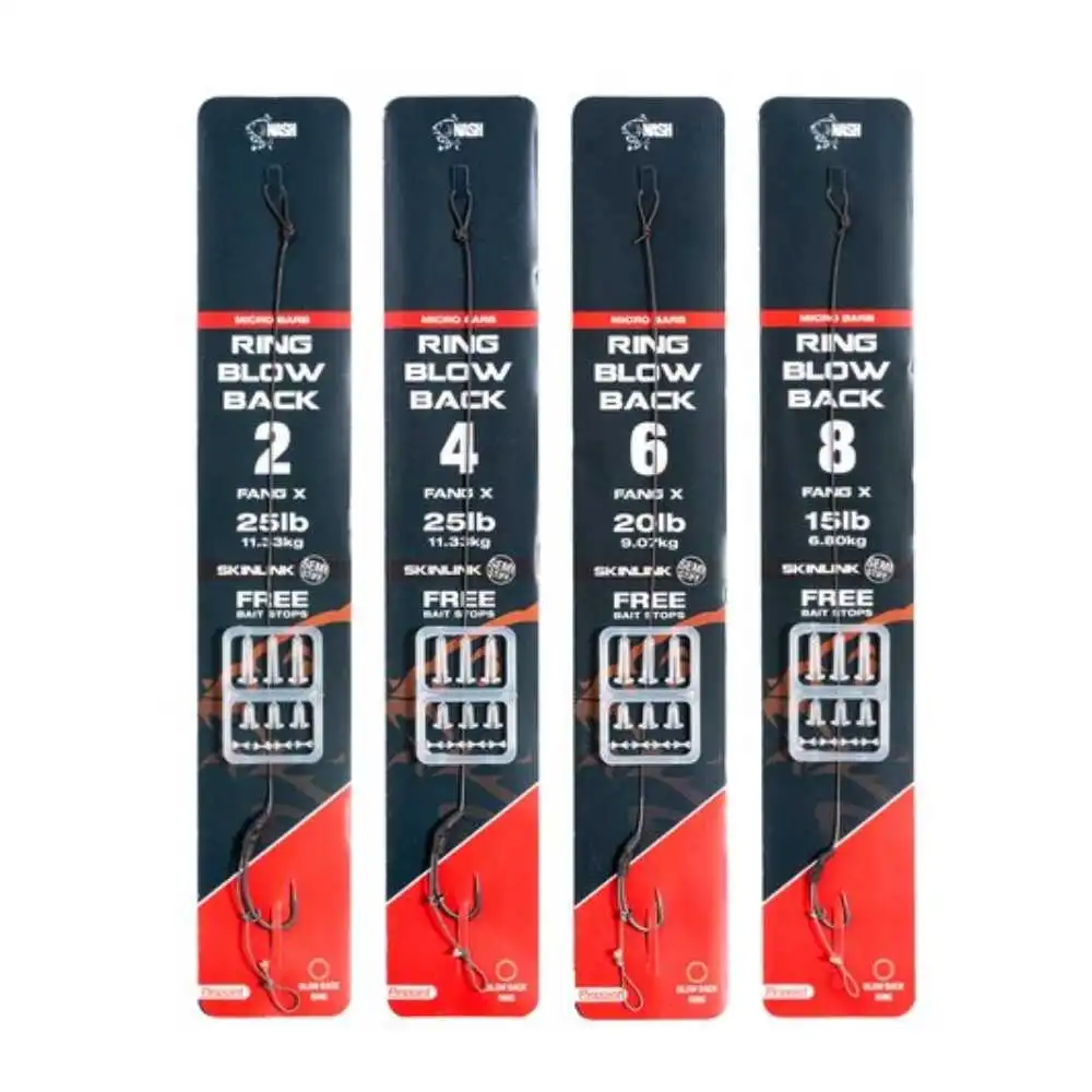 Nash Ring Blow Back Rig Size 06 Barbed 9,07 Kg – Bild 4
