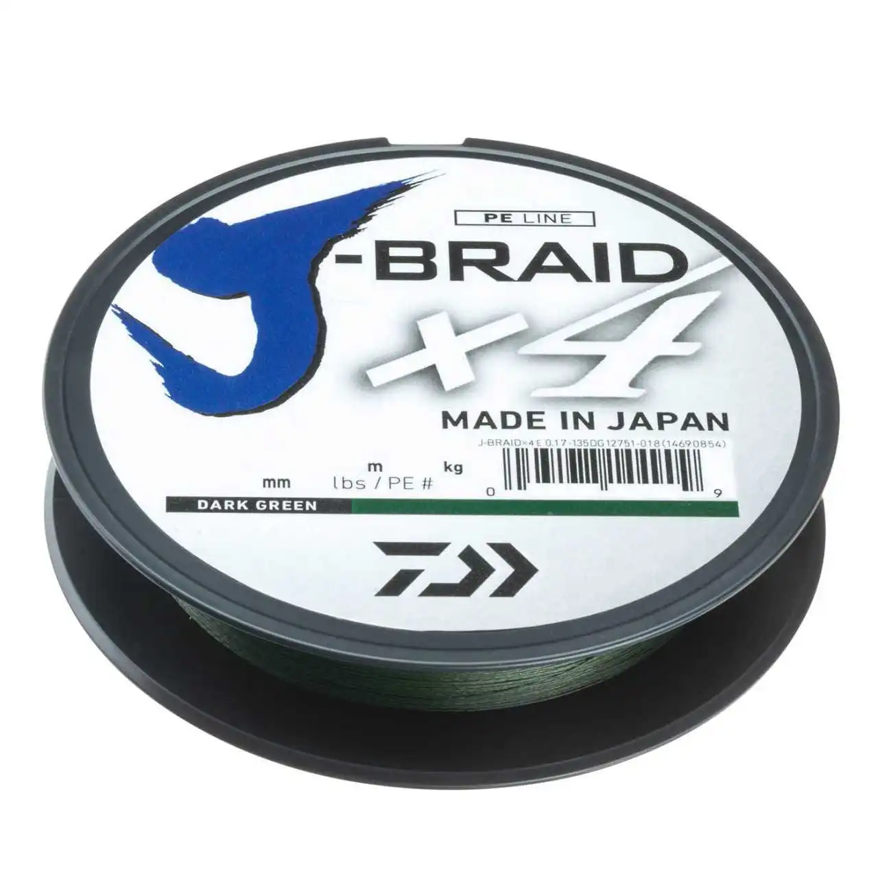 Daiwa J-Braid X4 270m Dark Green