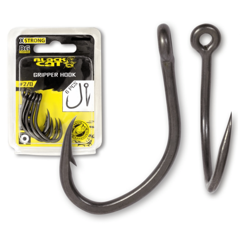 Black Cat Gripper Haken DG Größe 1/0 6 Stück