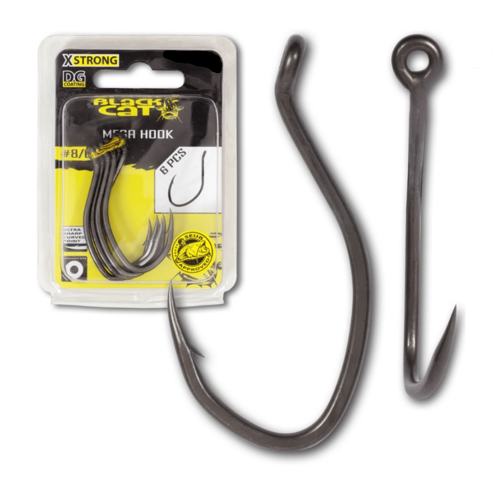 Black Cat Mega Haken DG Größe 12/0 6 Stück