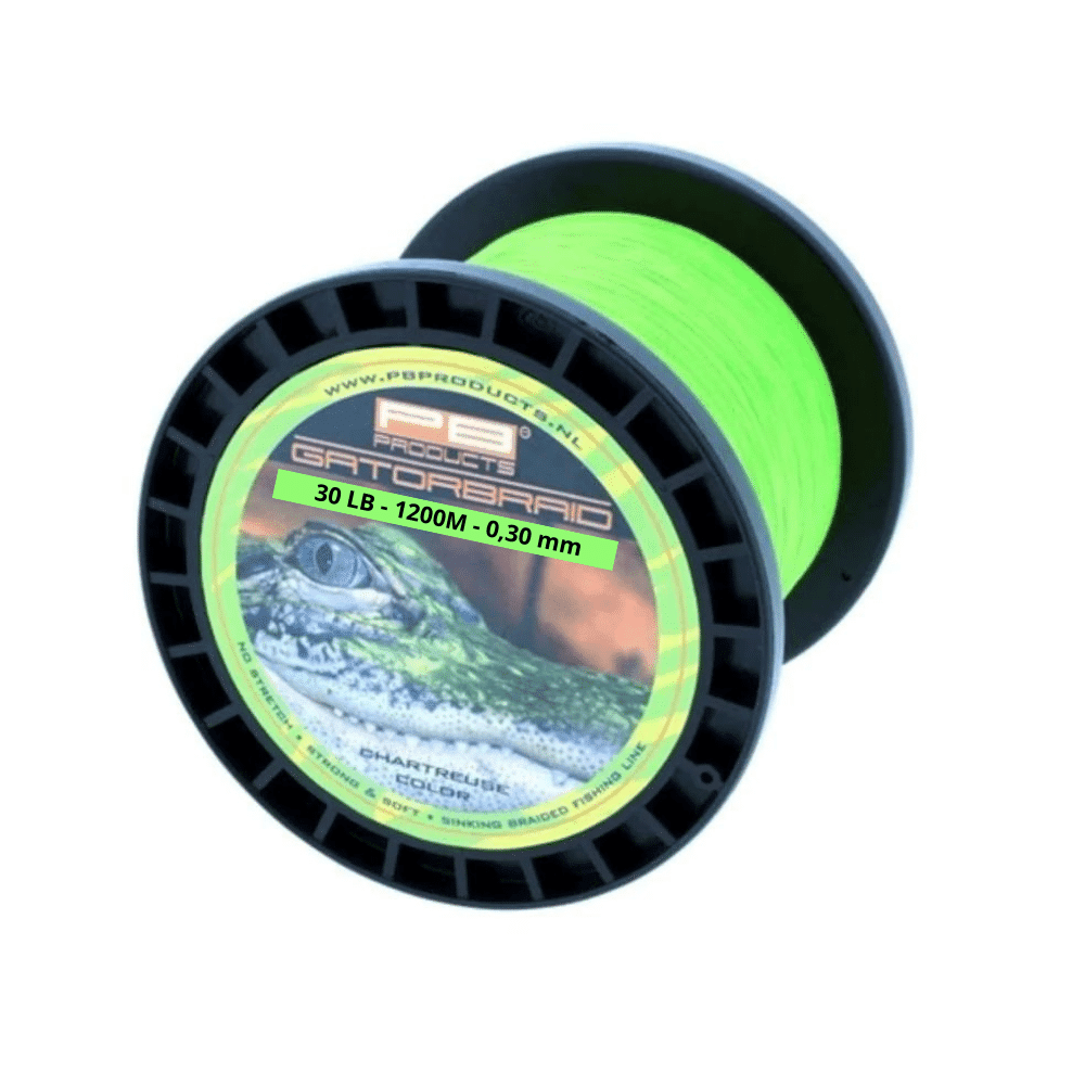 PB Products Gator Braid Chartreuse 0,30 Mm 30 Lbs 1200 Meter