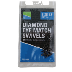 Preston Diamond Eye Match Swivels Größe 12 20 Stück