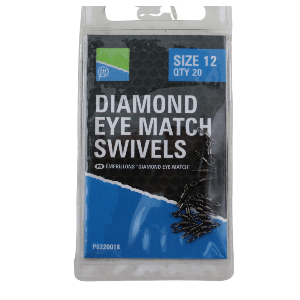 Preston Diamond Eye Match Swivels Größe 12 20 Stück