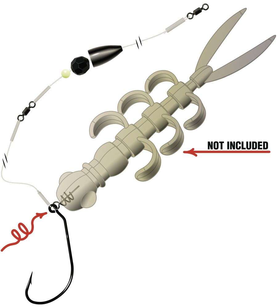 Quantum 4street Texas Rig Größe 1 0,25 Mm 10 G 1,50 Meter 1 Stück – Bild 2