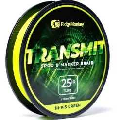 Ridge Monkey Transmit Spod & Marker Braid 0,28 Mm 25 Lbs 300 Meter Hi-Vis Grün
