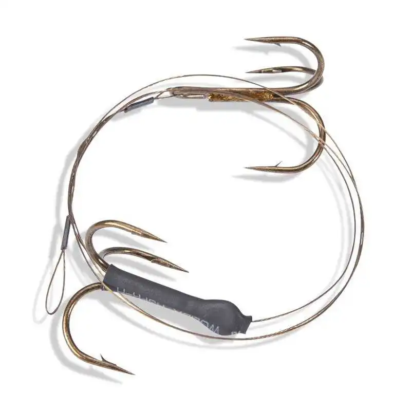 Sänger 1 X 7 Stahlvorfach Mit Zwei Drillingen Größe 2 Tragkraft 12 Kg 50 Cm