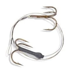 Sänger 1 X 7 Stahlvorfach Mit Zwei Drillingen Größe 1/0 15 Kg Tragkraft 15 Kg 60 Cm