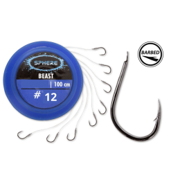 Browning Sphere Beast Vorfachhaken Größe 12 0,16 Mm 2,6 Kg 100 Cm 8 Stück