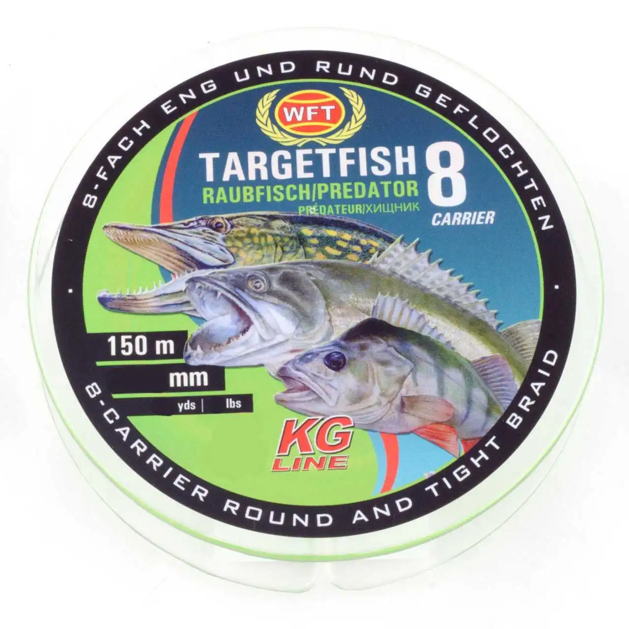 WFT Target Fish TF8 Raubfisch Chartreuse 150m