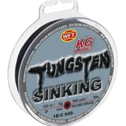 WFT KG Tungsten Sinking Black 150m